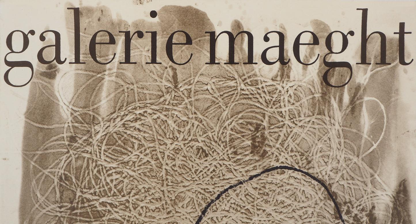 François FIEDLER : Filaments beiges entrelacés - Affiche originale signée