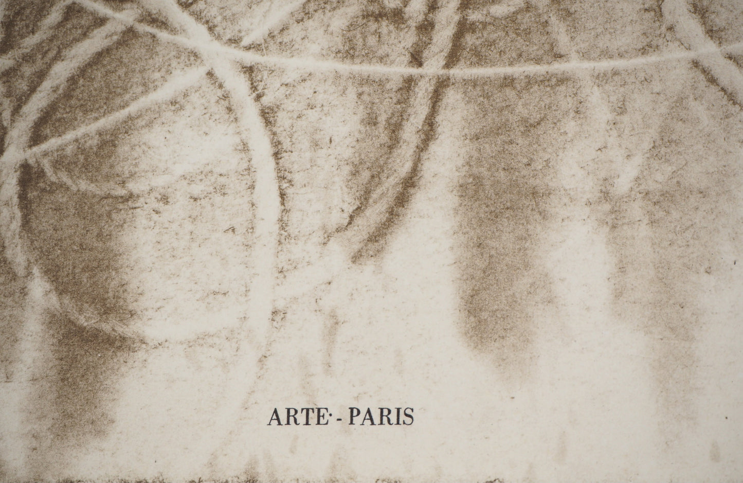 François FIEDLER : Filaments beiges entrelacés - Affiche originale signée