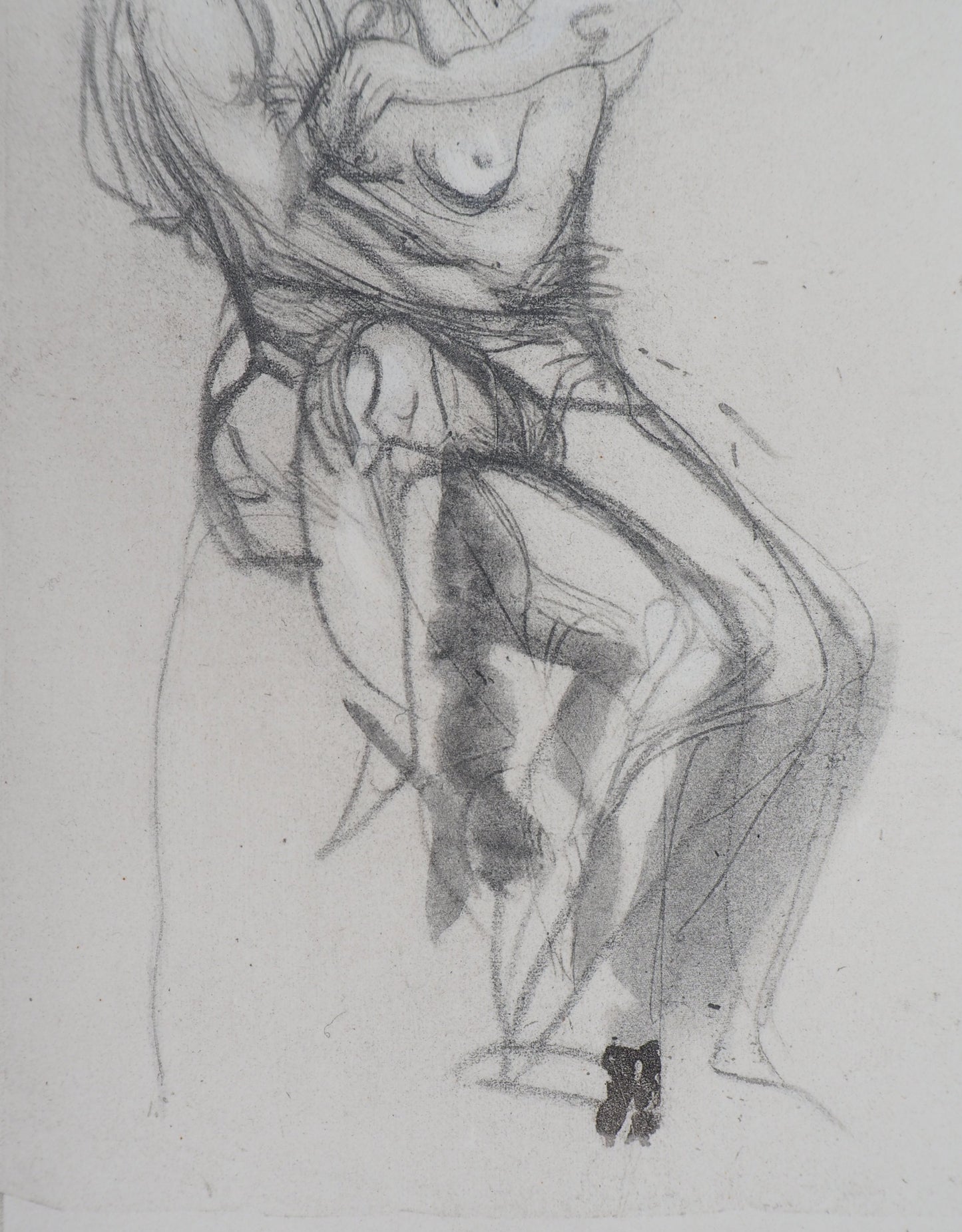 Auguste RODIN : Groupe de Françoise et Rimini - Gravure