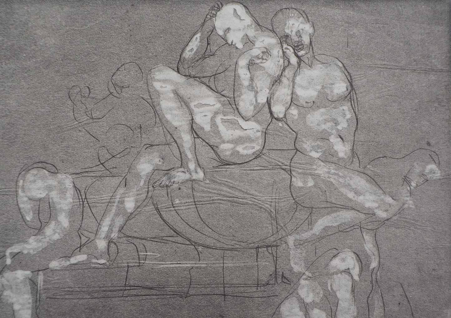 Auguste RODIN : Groupe d’ombres - Gravure