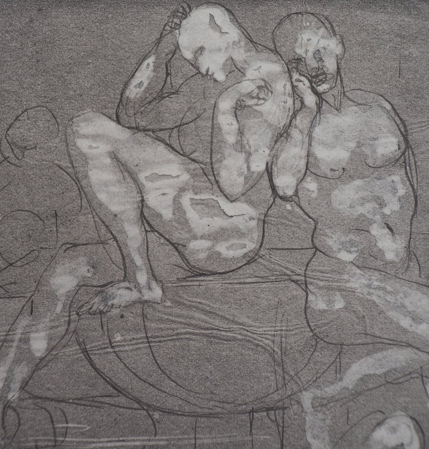 Auguste RODIN : Groupe d’ombres - Gravure