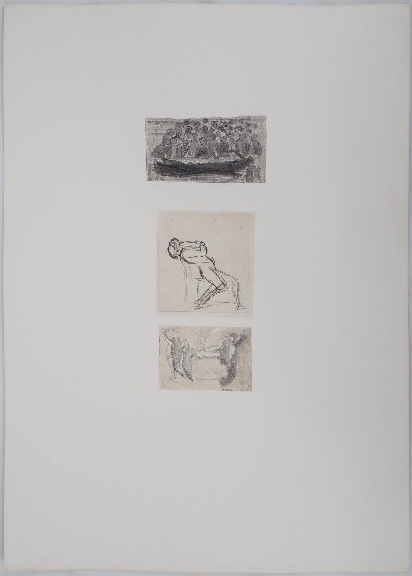 Auguste RODIN : Trois dessins - Gravure