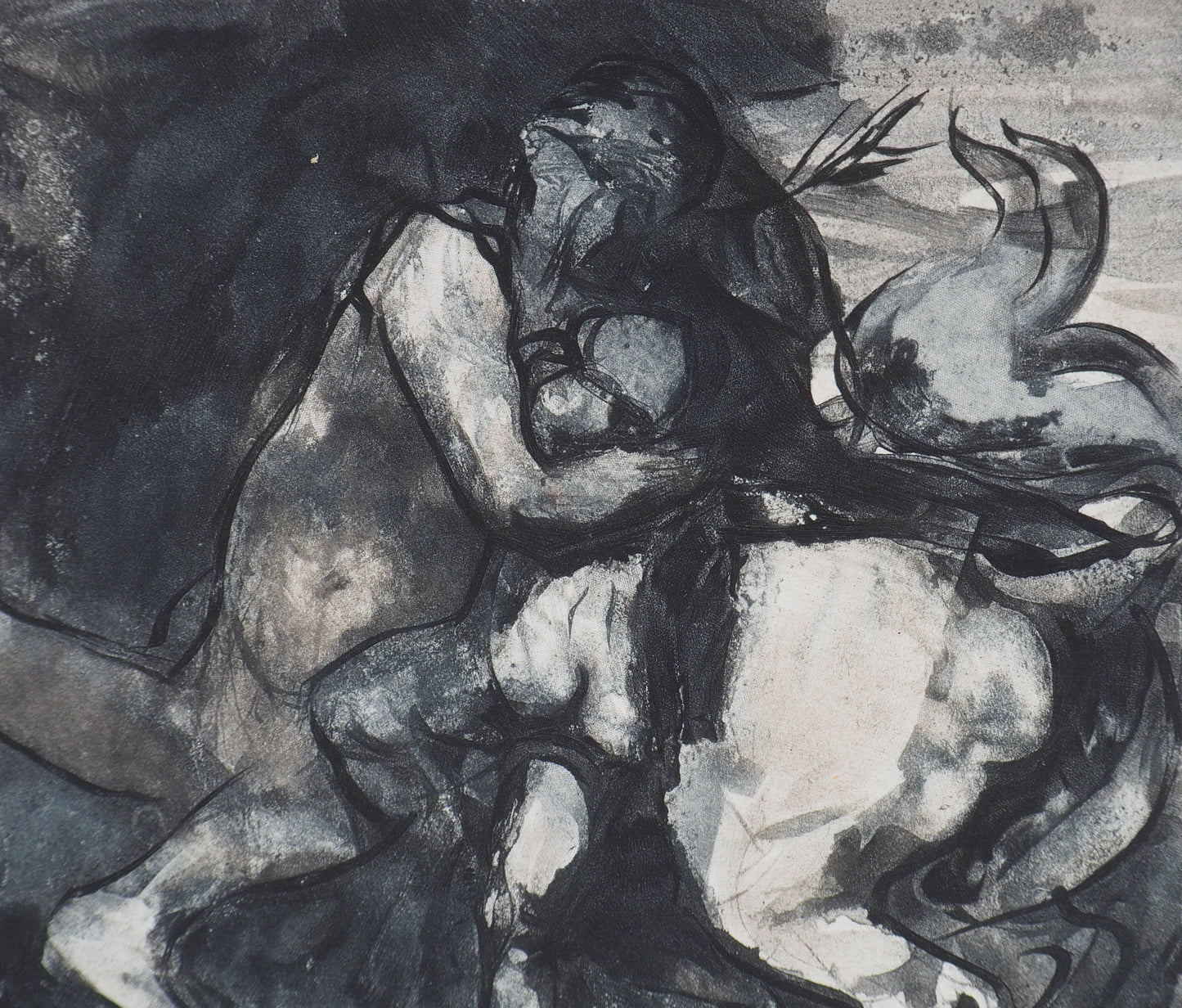 Auguste RODIN : Centaure et enfant - Gravure
