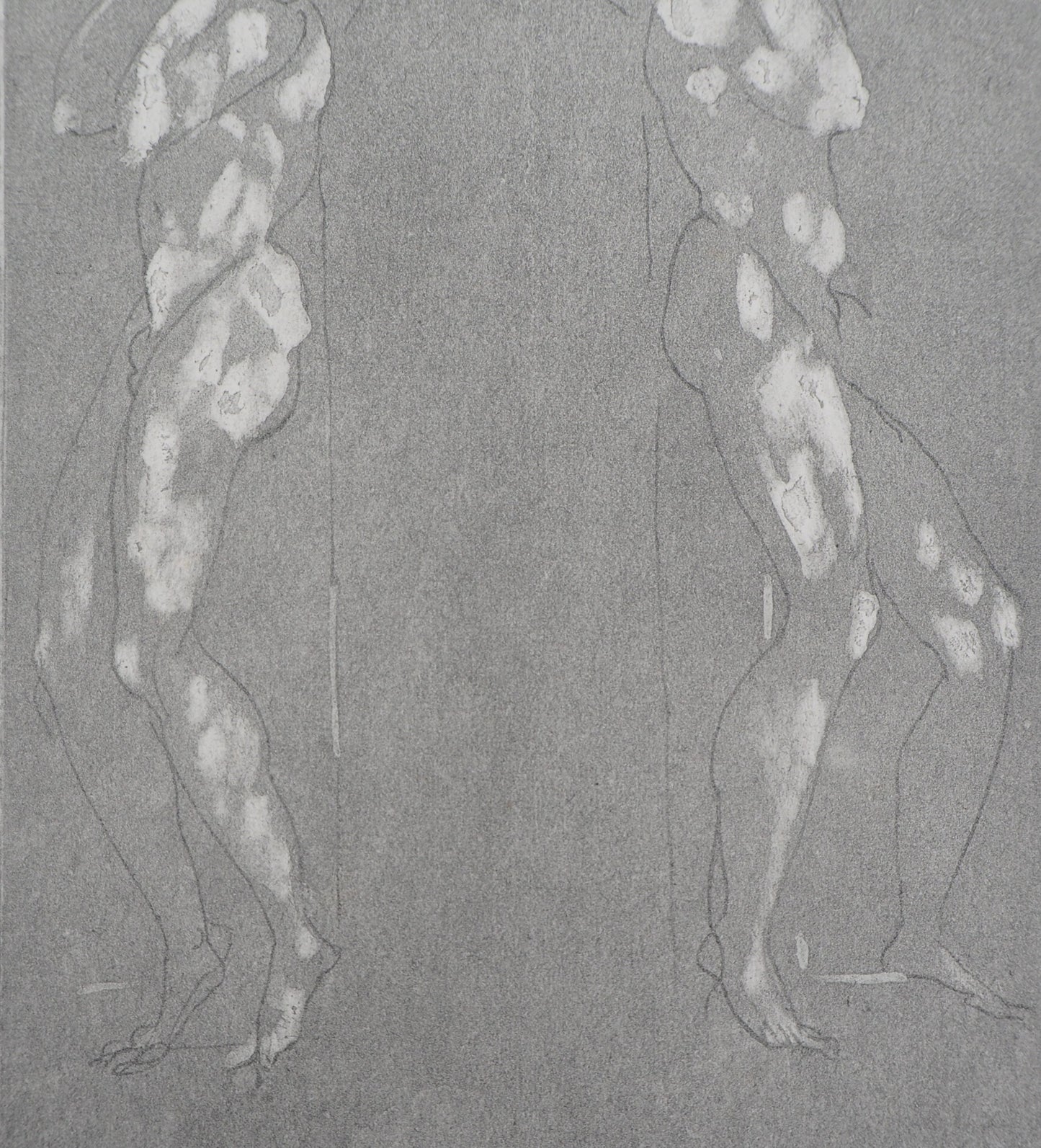 Auguste RODIN : Figures supportant un piédestal - Gravure