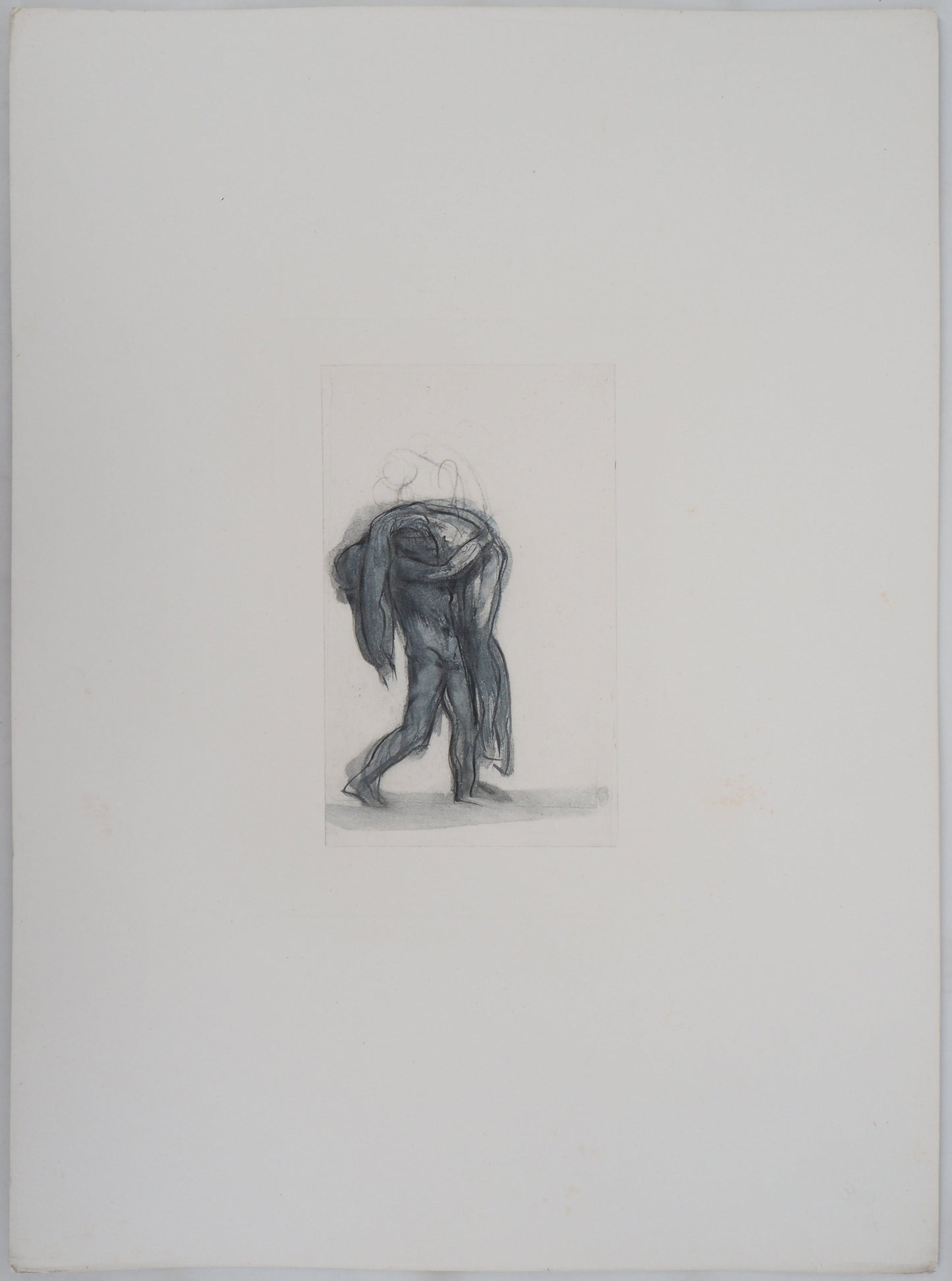 Auguste RODIN : Démon portant une ombre - Gravure