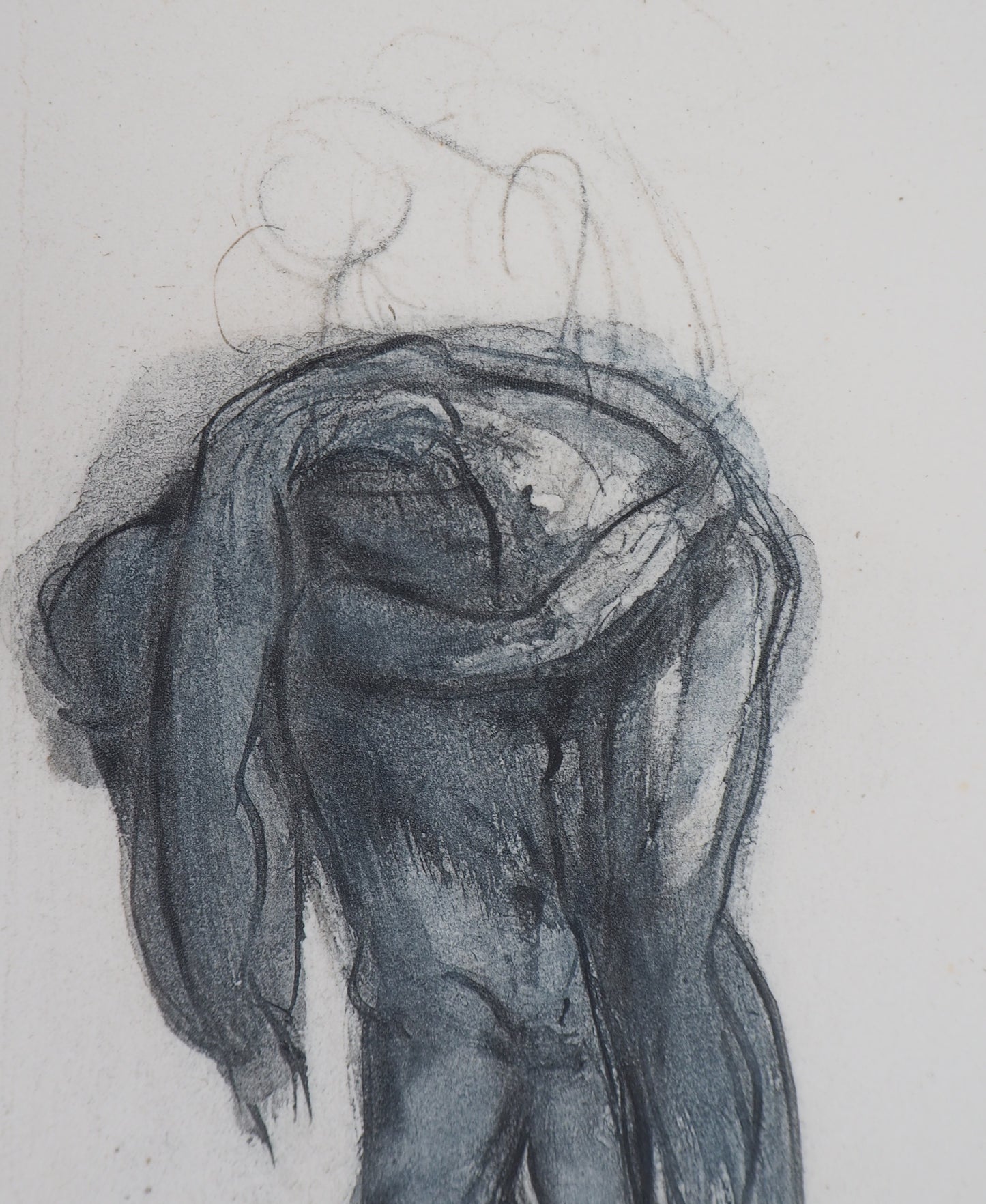Auguste RODIN : Démon portant une ombre - Gravure