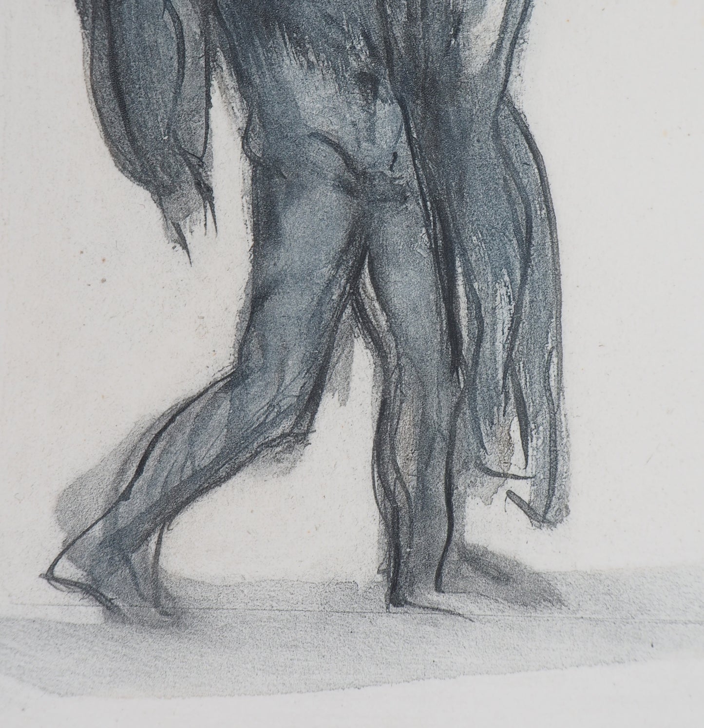 Auguste RODIN : Démon portant une ombre - Gravure