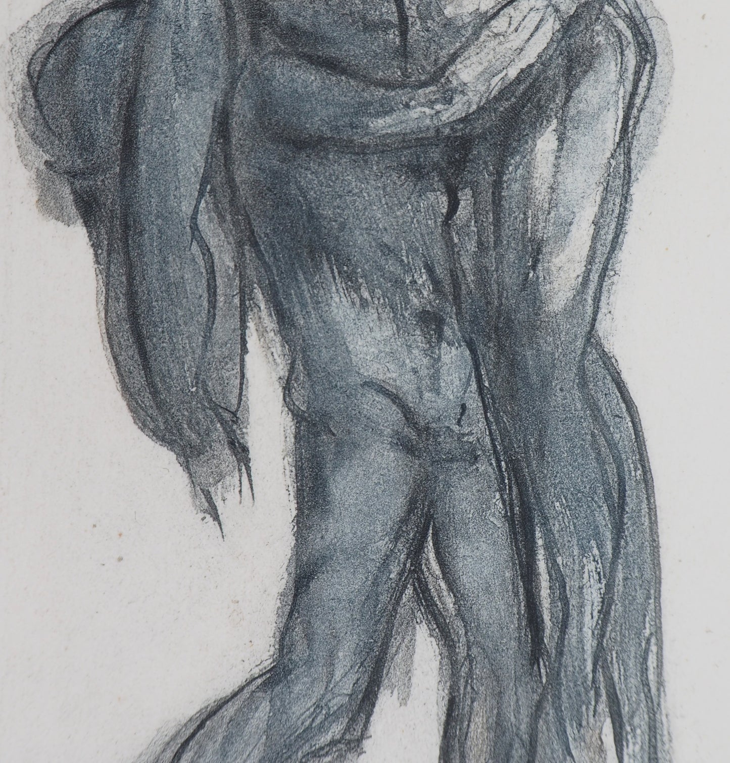 Auguste RODIN : Démon portant une ombre - Gravure