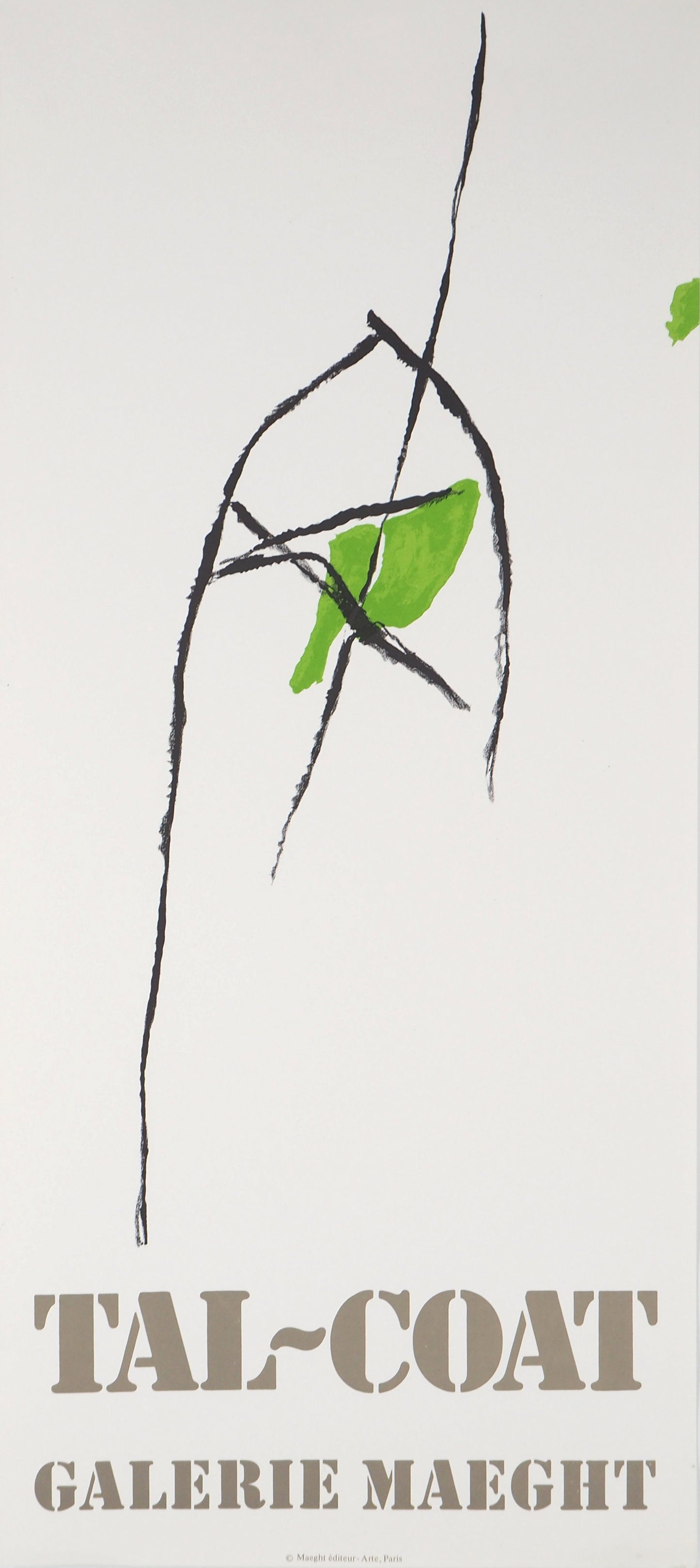 Pierre TAL COAT : Abstraction en Noir et Vert - Lithographie originale