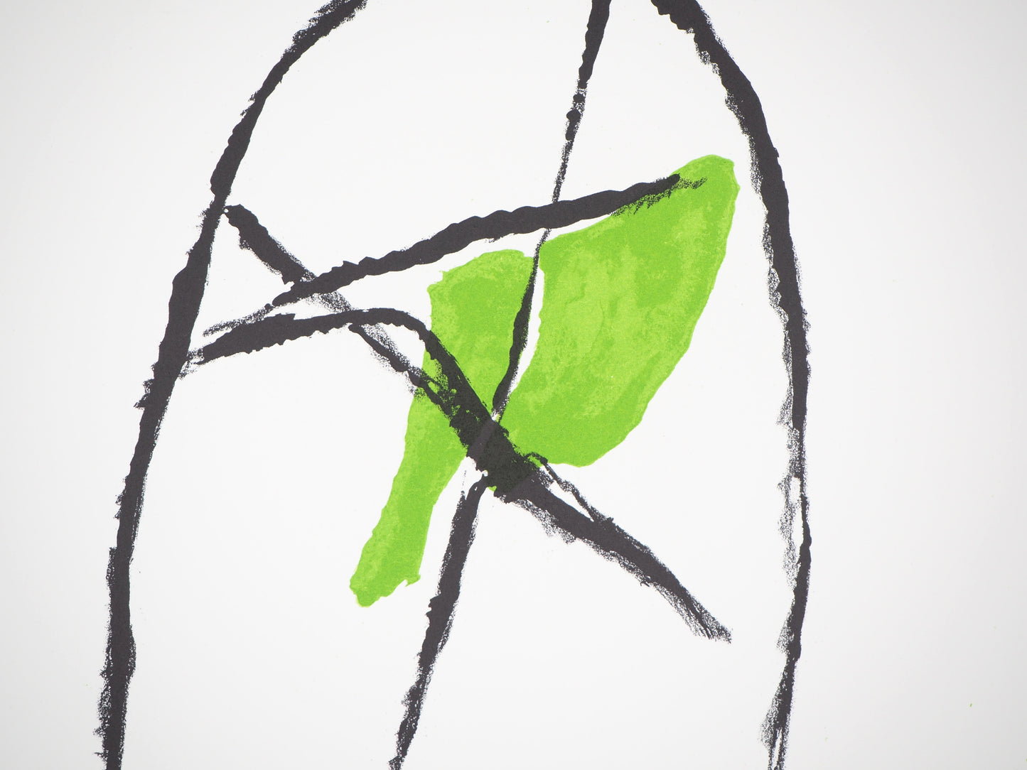Pierre TAL COAT : Abstraction en Noir et Vert - Lithographie originale