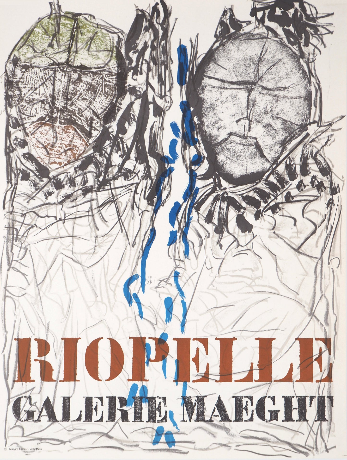 Jean Paul RIOPELLE : Exposition 1974 - Lithographie originale