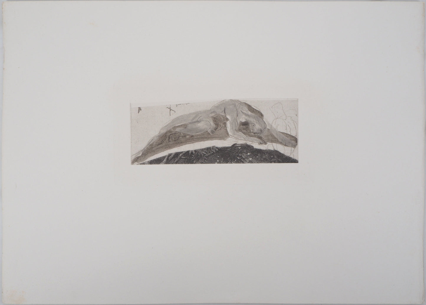 Auguste RODIN : Attaché au rocher - Gravure