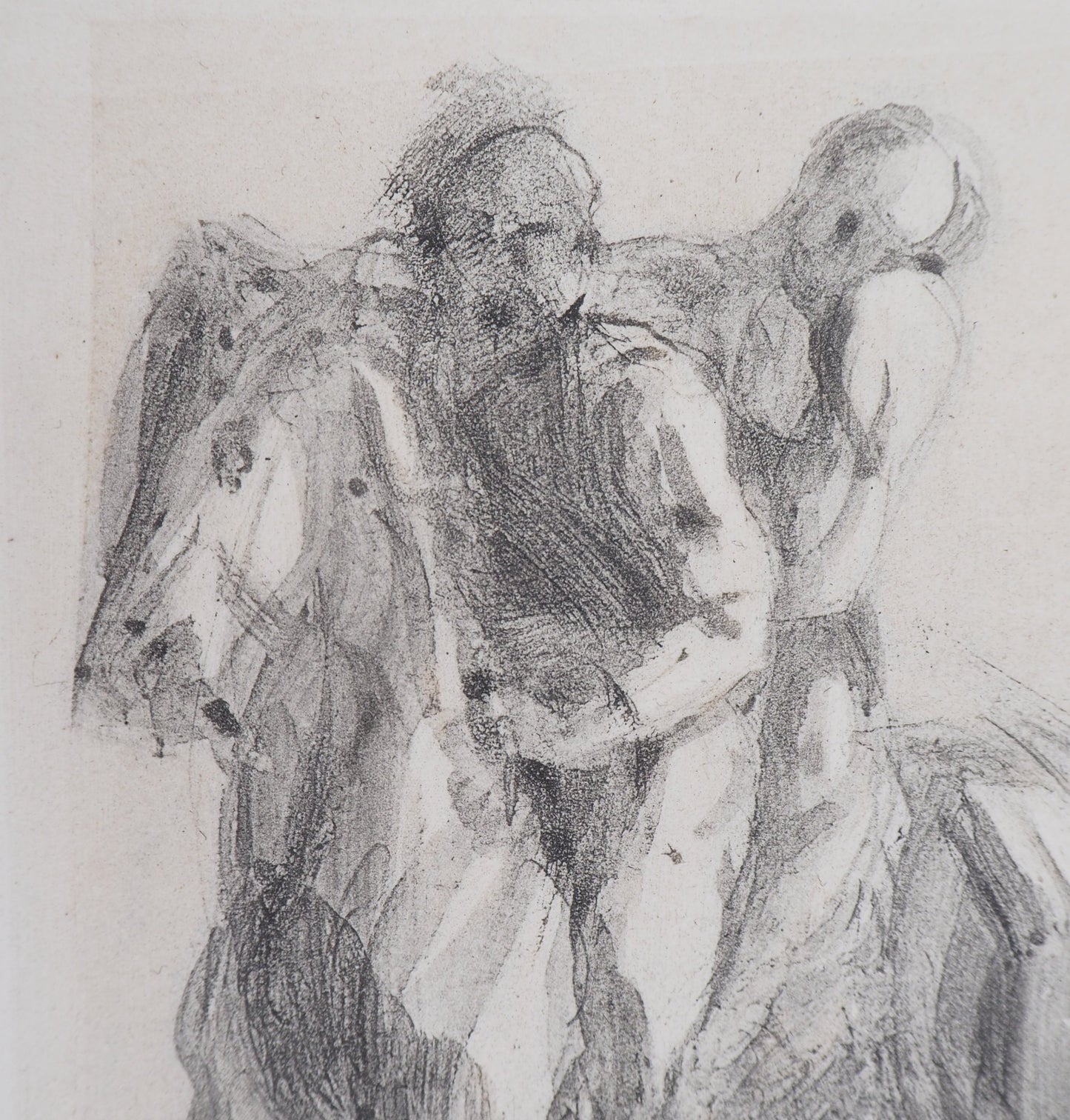 Auguste RODIN : Dante et Virgile sur un cheval chimérique - Gravure