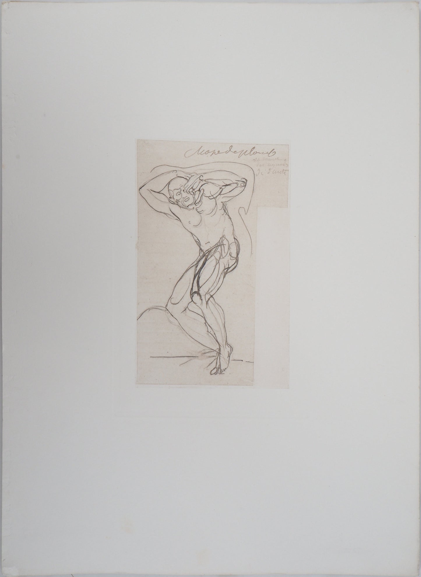 Auguste RODIN : Damné sous une chape de plomb - Gravure