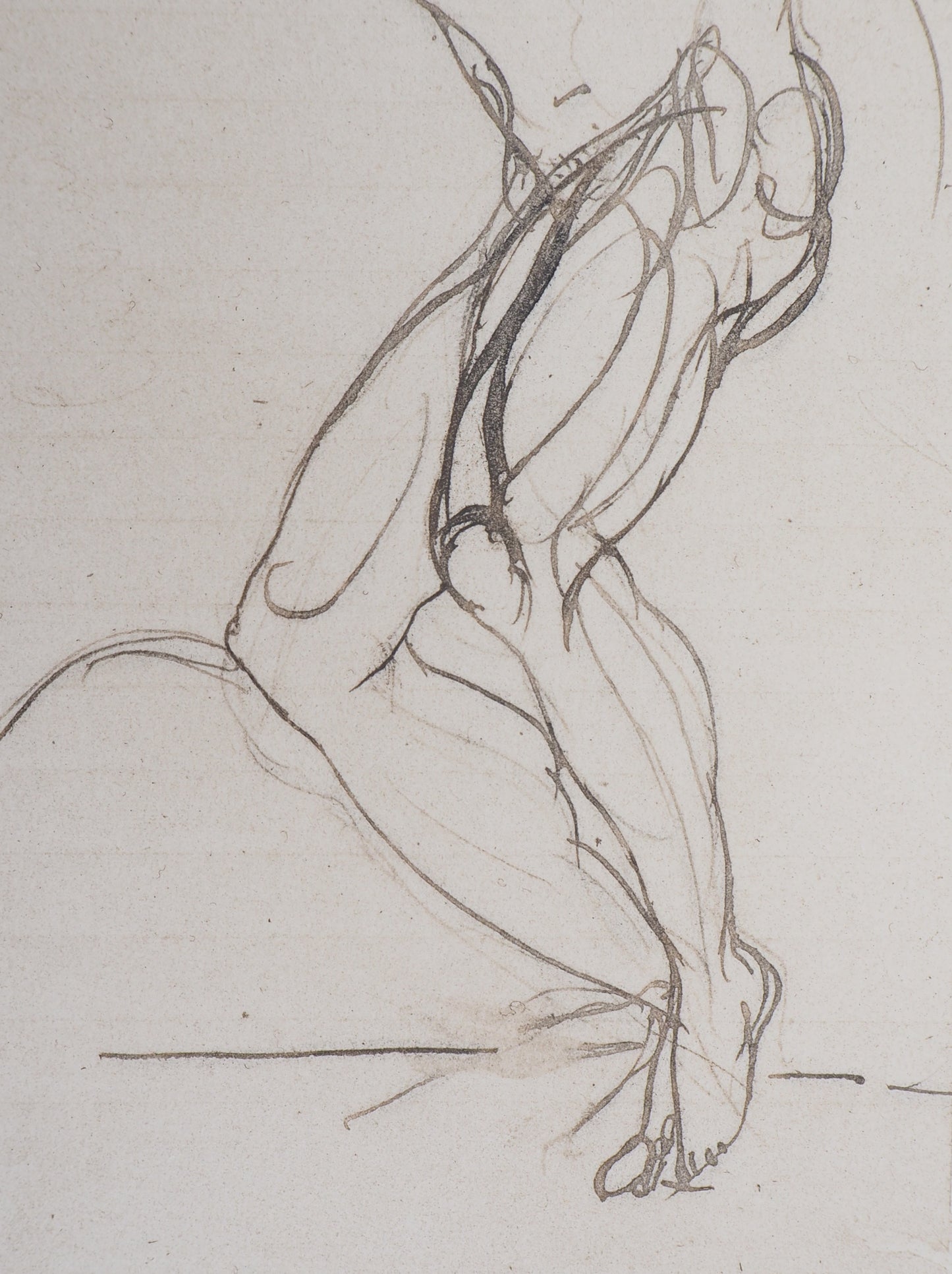 Auguste RODIN : Damné sous une chape de plomb - Gravure