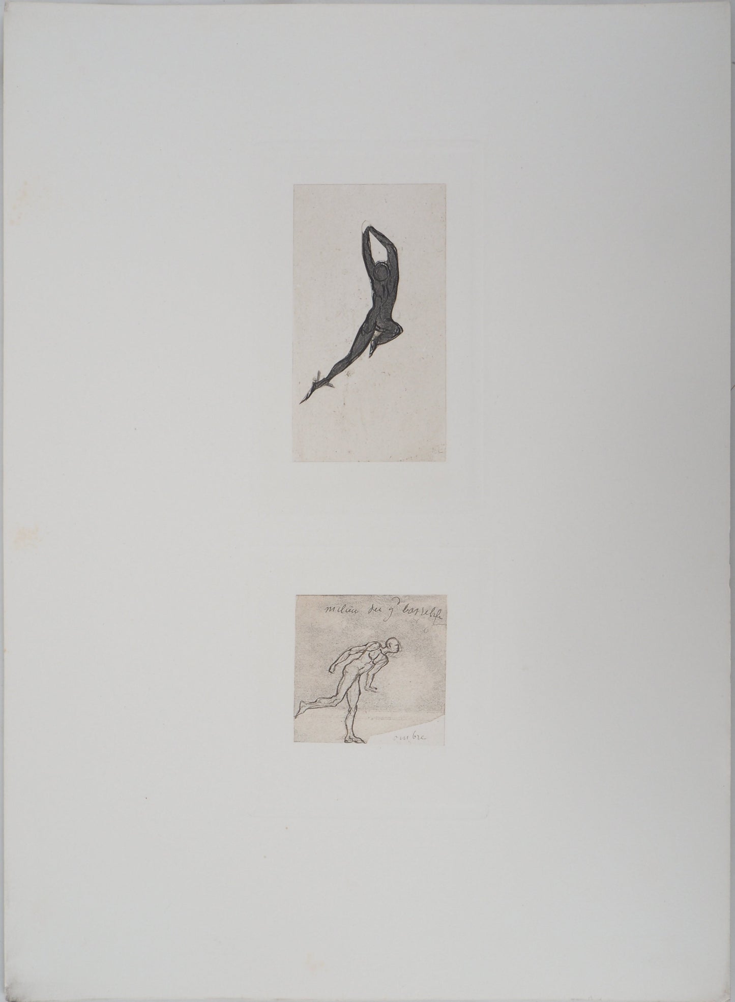 Auguste RODIN : Démon et ombre - Gravure