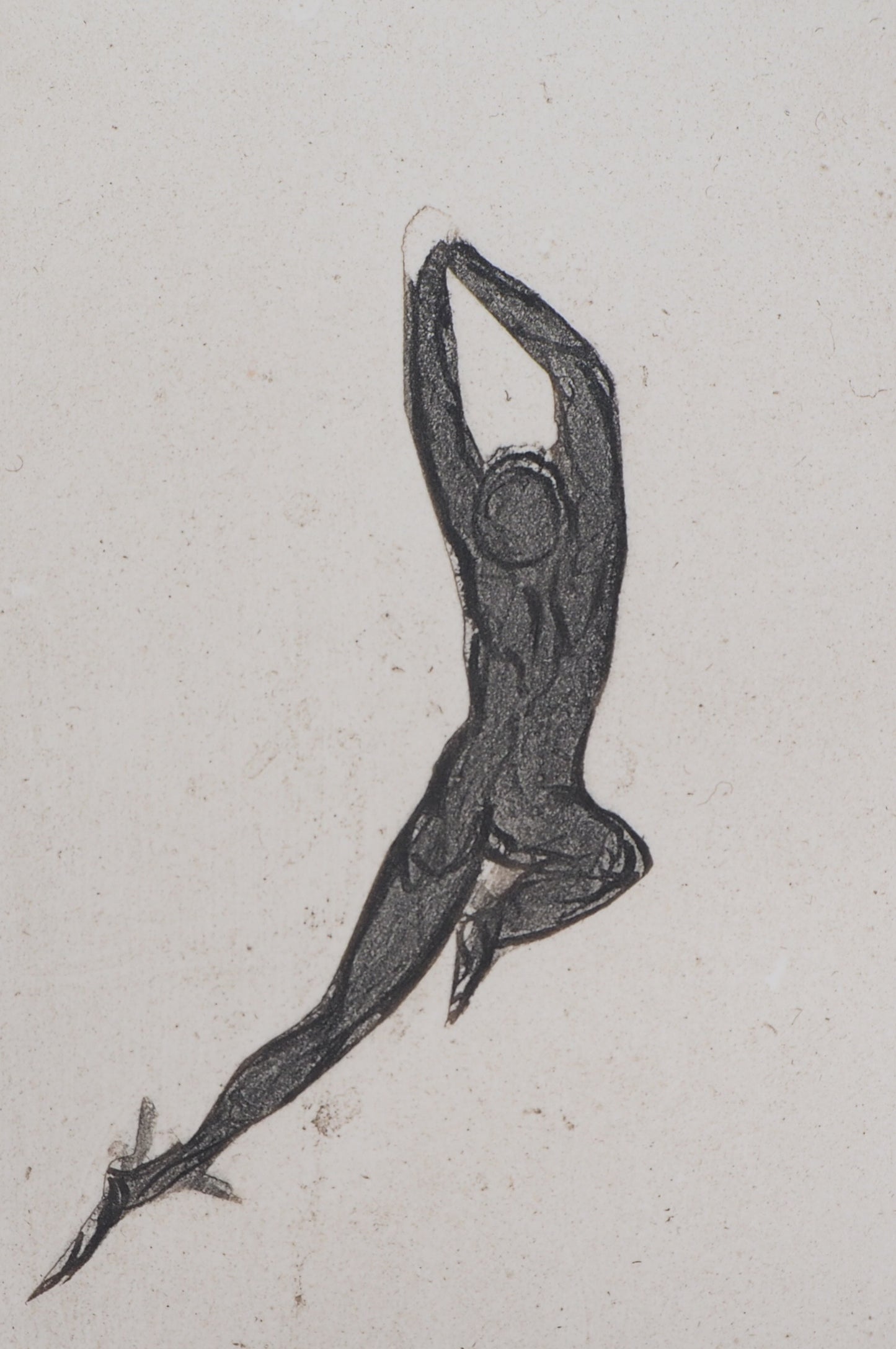 Auguste RODIN : Démon et ombre - Gravure