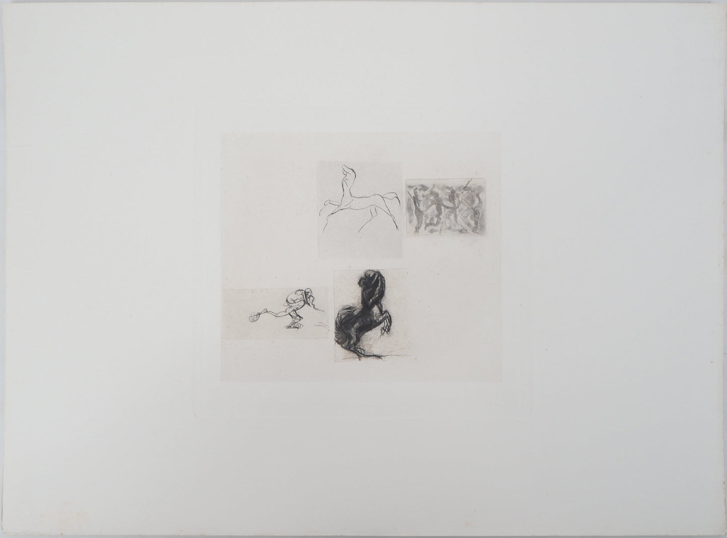 Auguste RODIN : Quatre études - Gravure