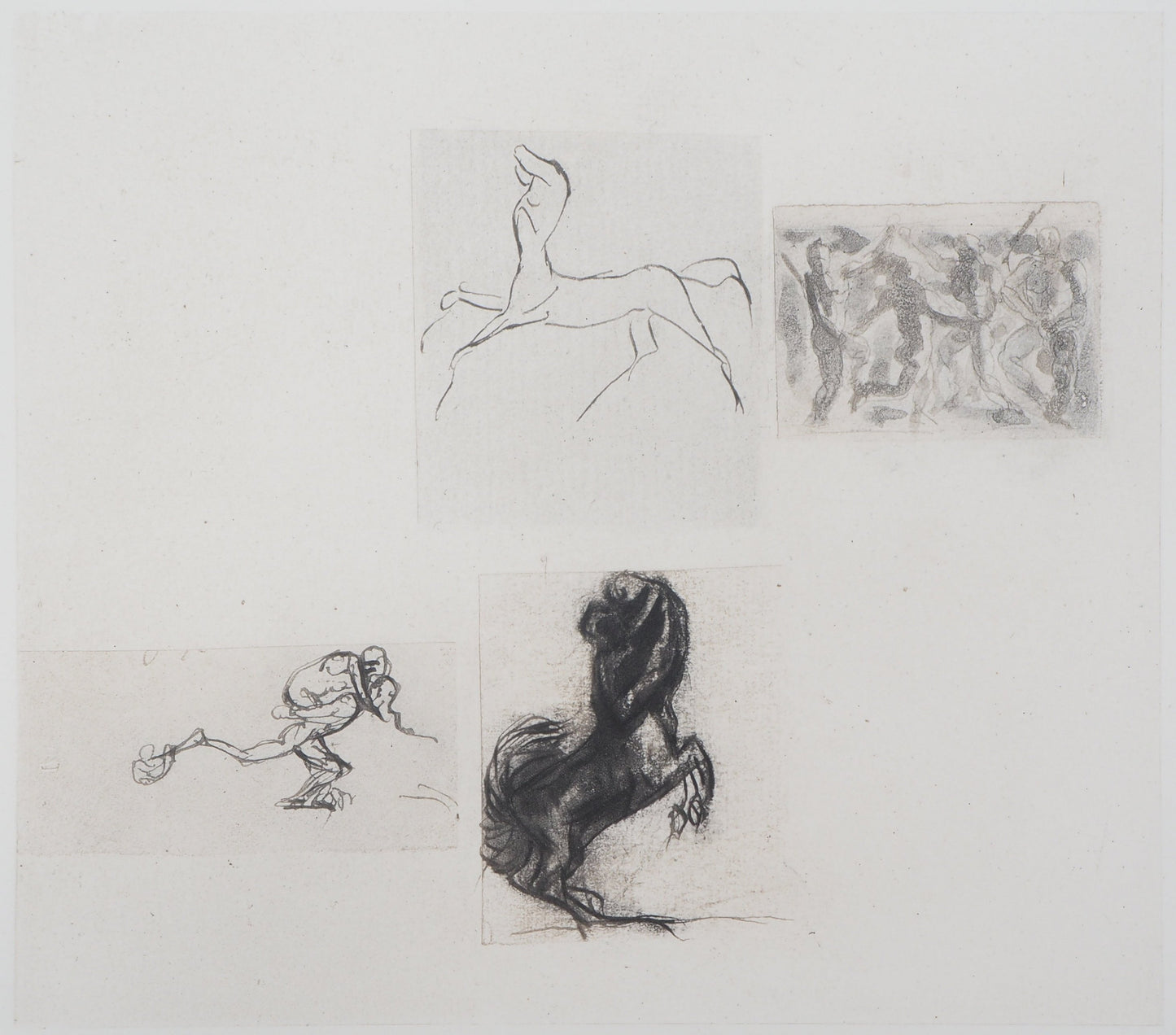 Auguste RODIN : Quatre études - Gravure