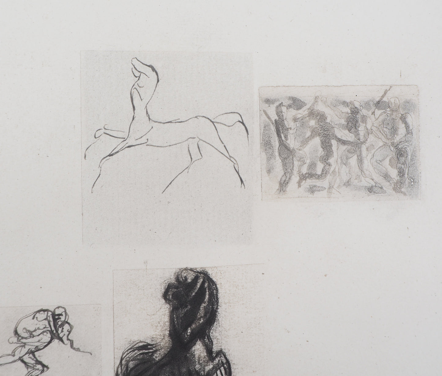 Auguste RODIN : Quatre études - Gravure