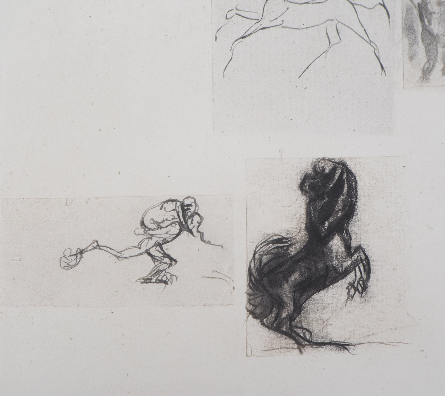 Auguste RODIN : Quatre études - Gravure
