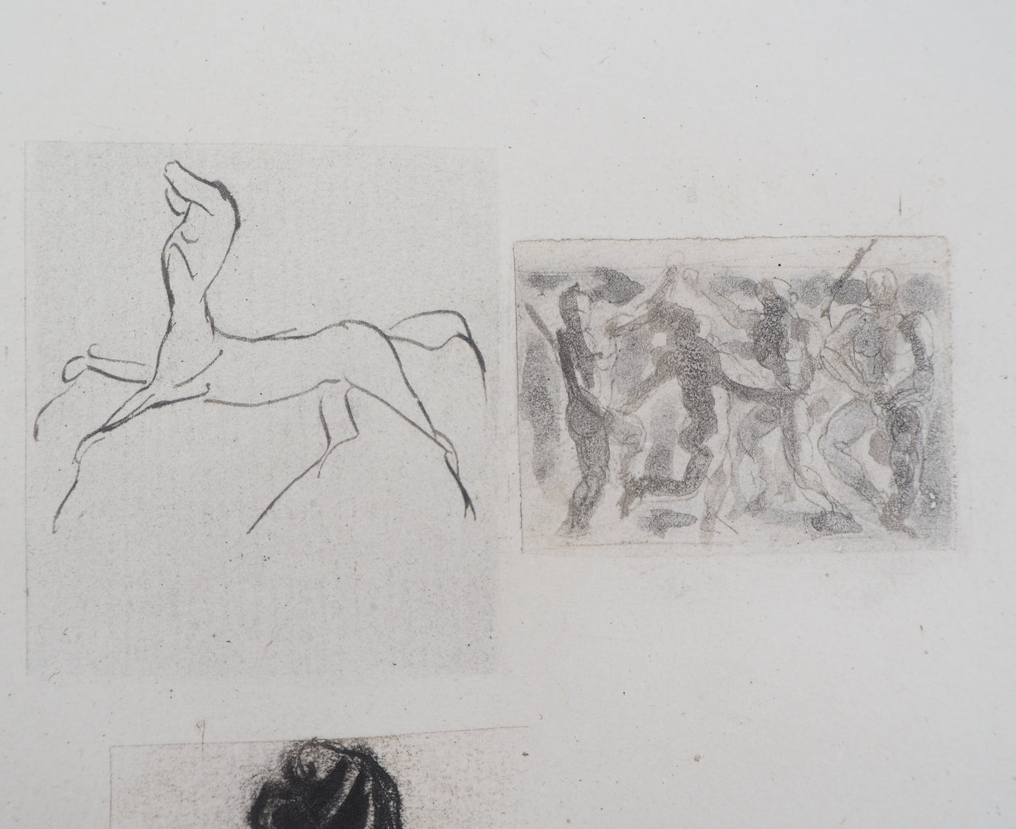 Auguste RODIN : Quatre études - Gravure