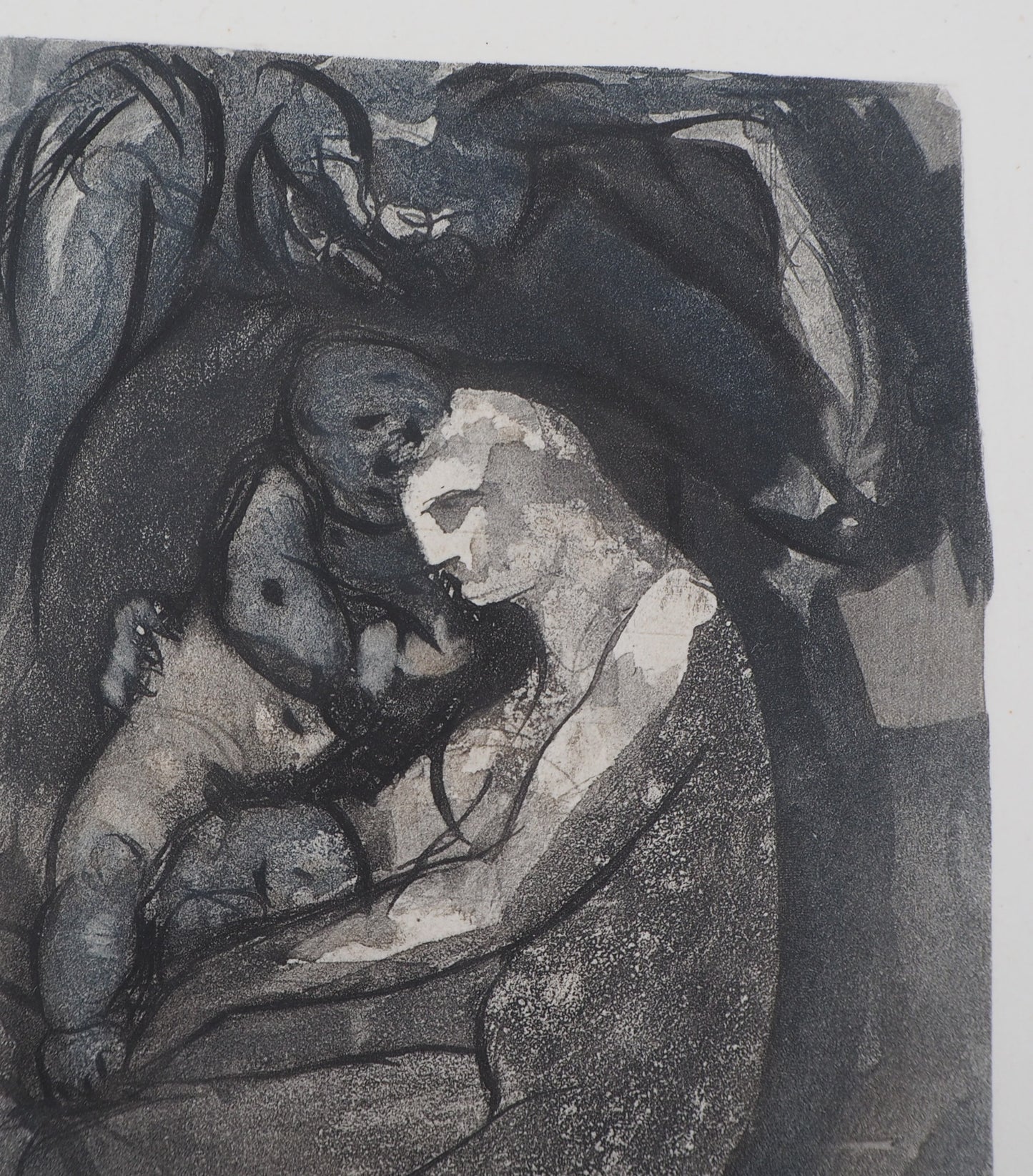 Auguste RODIN : Mère et enfant - Gravure
