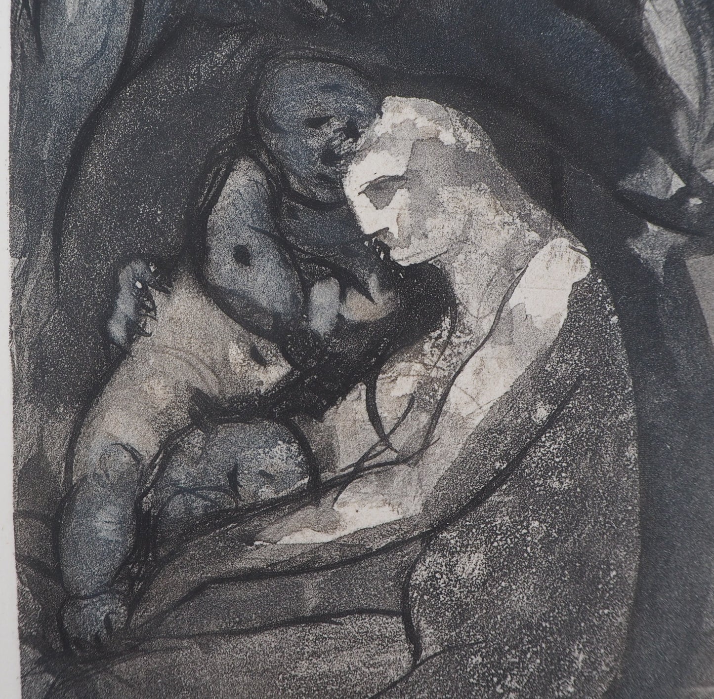 Auguste RODIN : Mère et enfant - Gravure