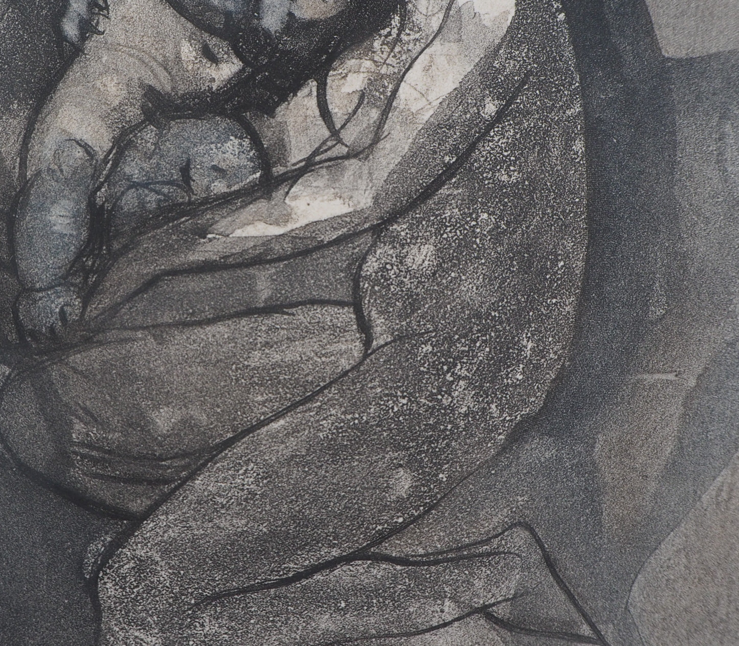 Auguste RODIN : Mère et enfant - Gravure