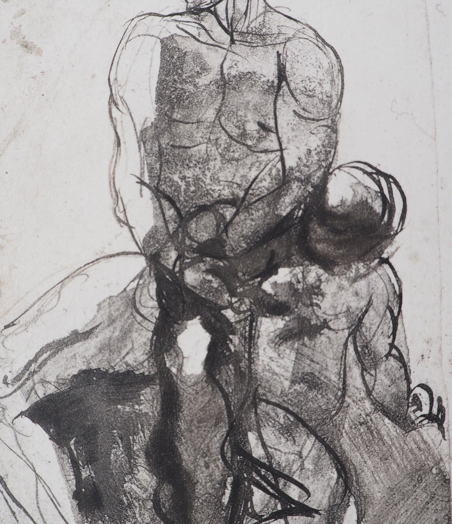 Auguste RODIN : Père et enfant - Gravure
