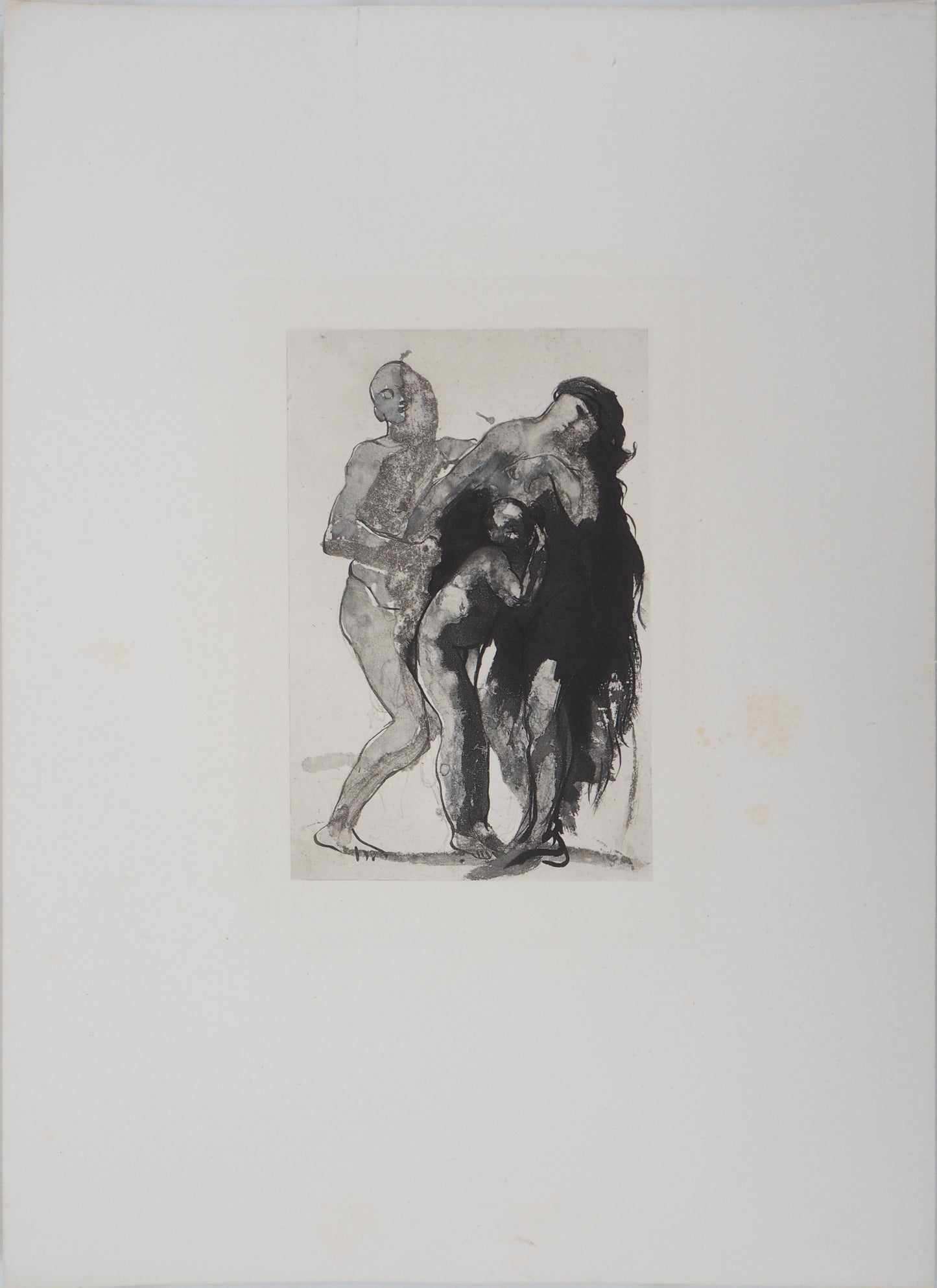 Auguste RODIN : Etude Pastorale - Gravure