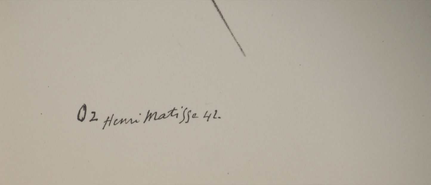 Henri MATISSE : La muse distraite - Lithographie signée