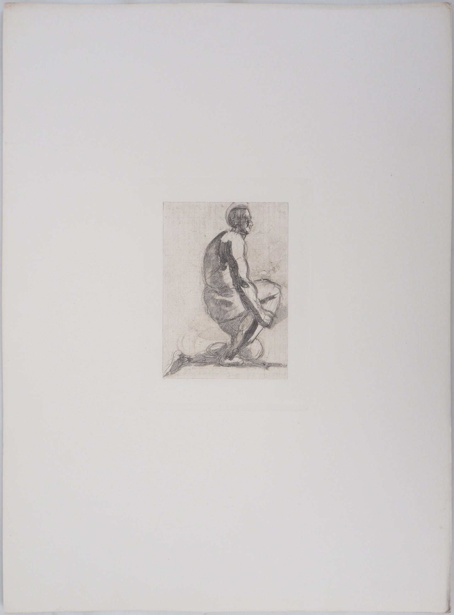 Auguste RODIN : Ombre d’homme - Gravure