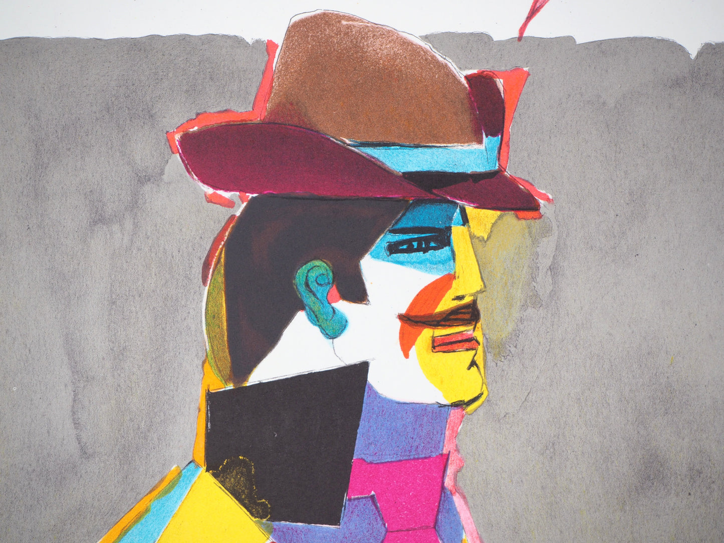 Richard LINDNER : Couple avec un tigre - Lithographie originale signée