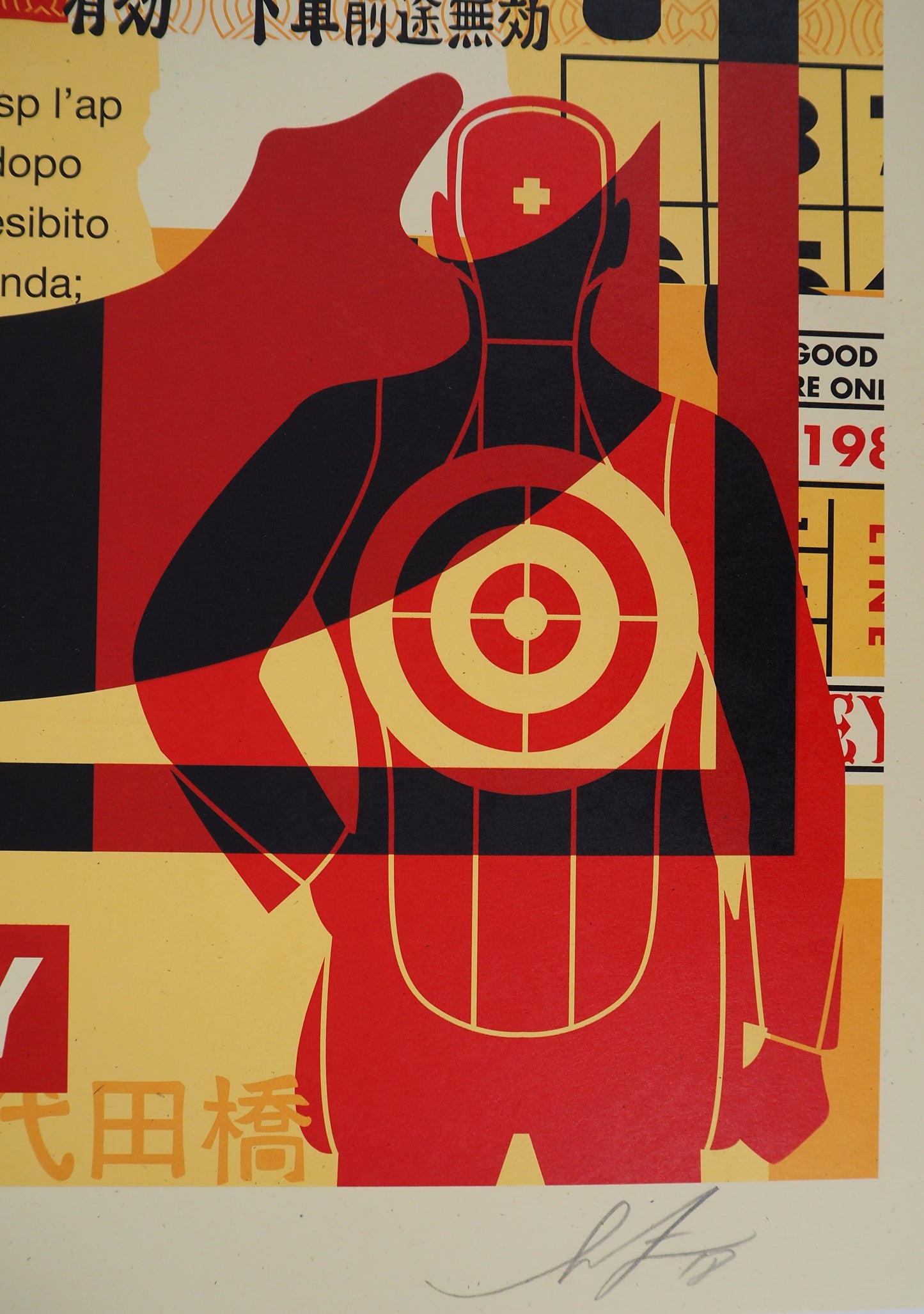 Shepard FAIREY (OBEY) : Face collage III - Lithographie originale signée
