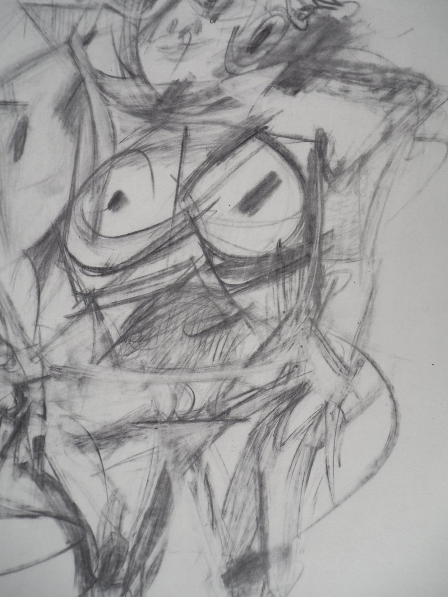 Willem DE KOONING : Portrait de femme en noir - Lithographie signée