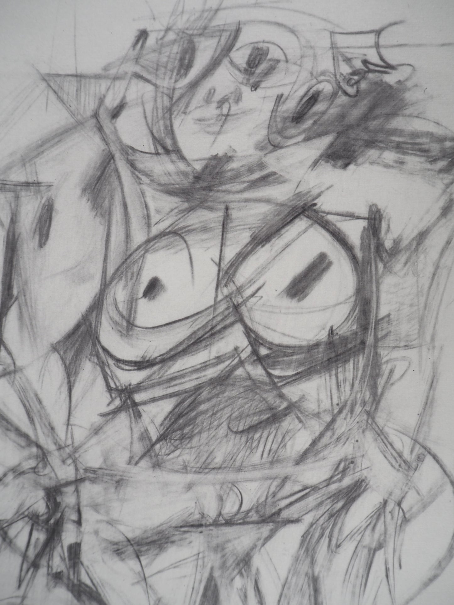 Willem DE KOONING : Portrait de femme en noir - Lithographie signée