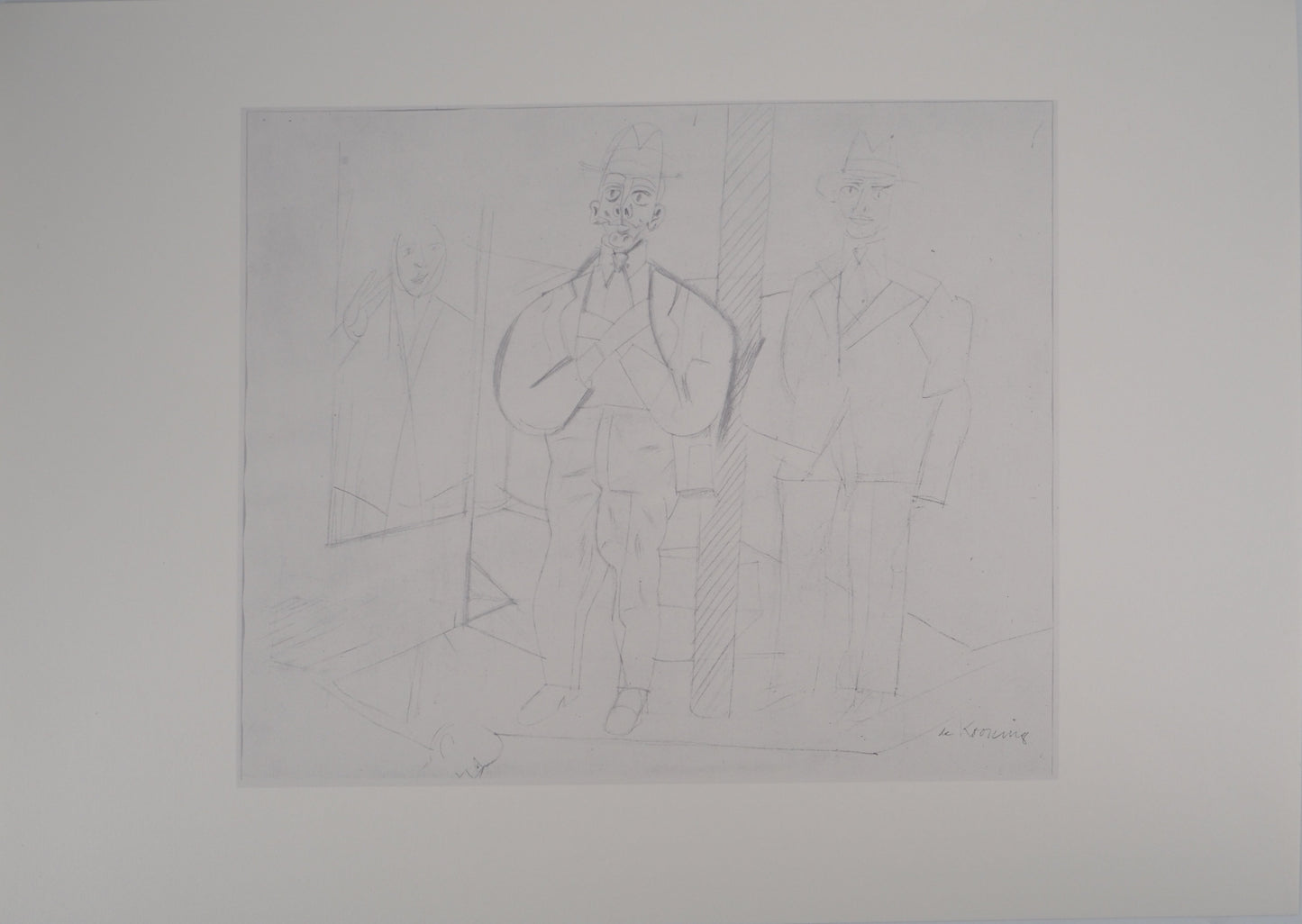 Willem DE KOONING : Homme au chapeau - Lithographie signée