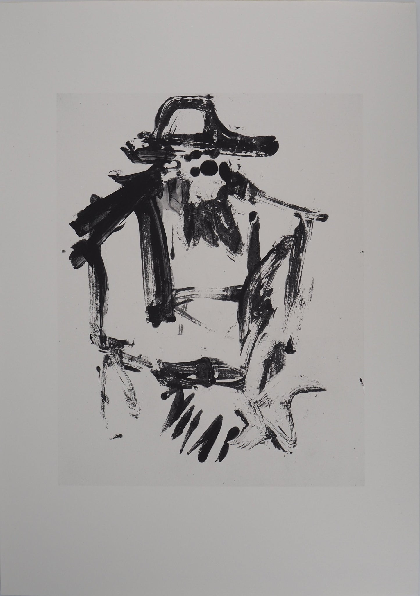 Willem DE KOONING : Homme au chapeau - Lithographie