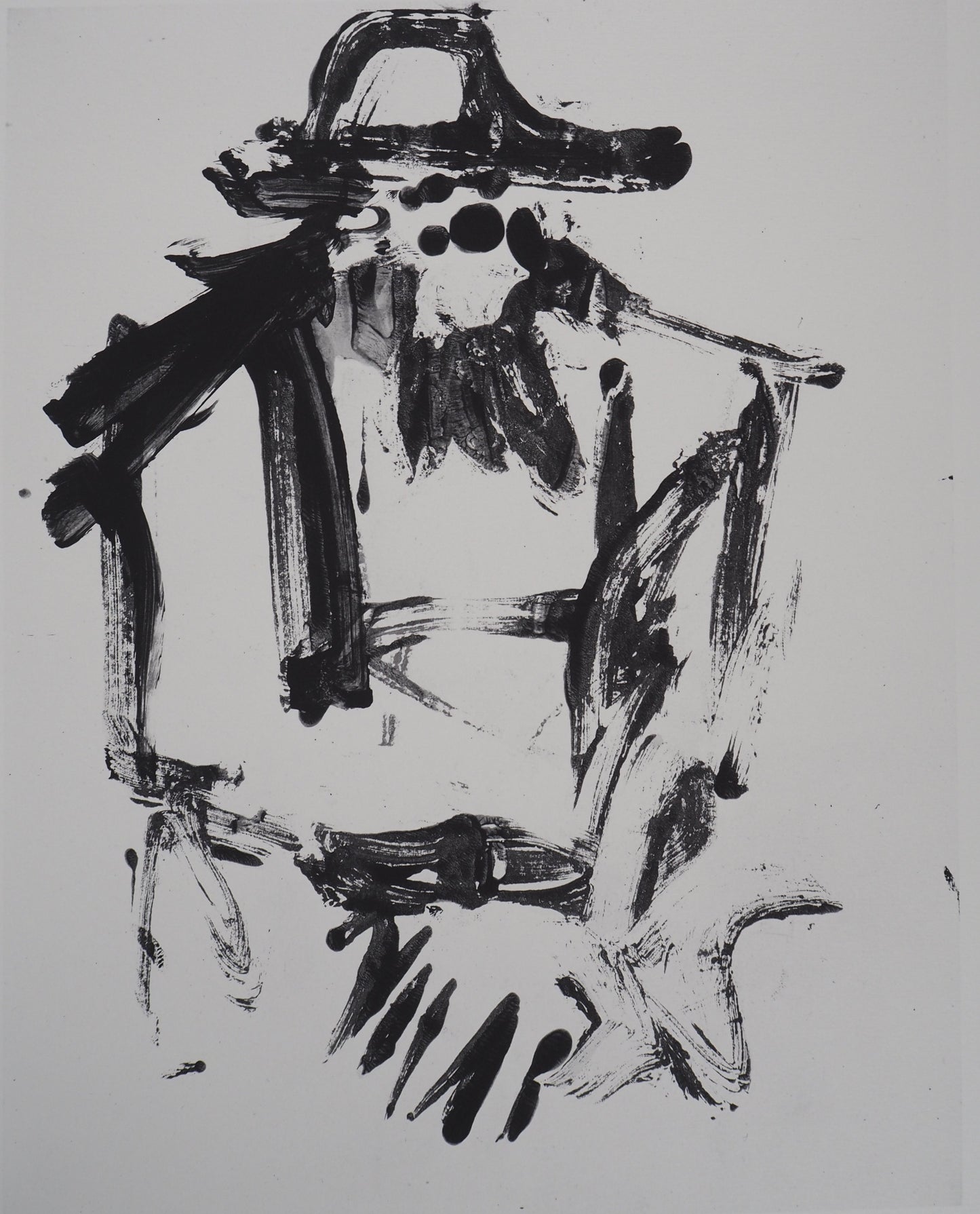 Willem DE KOONING : Homme au chapeau - Lithographie