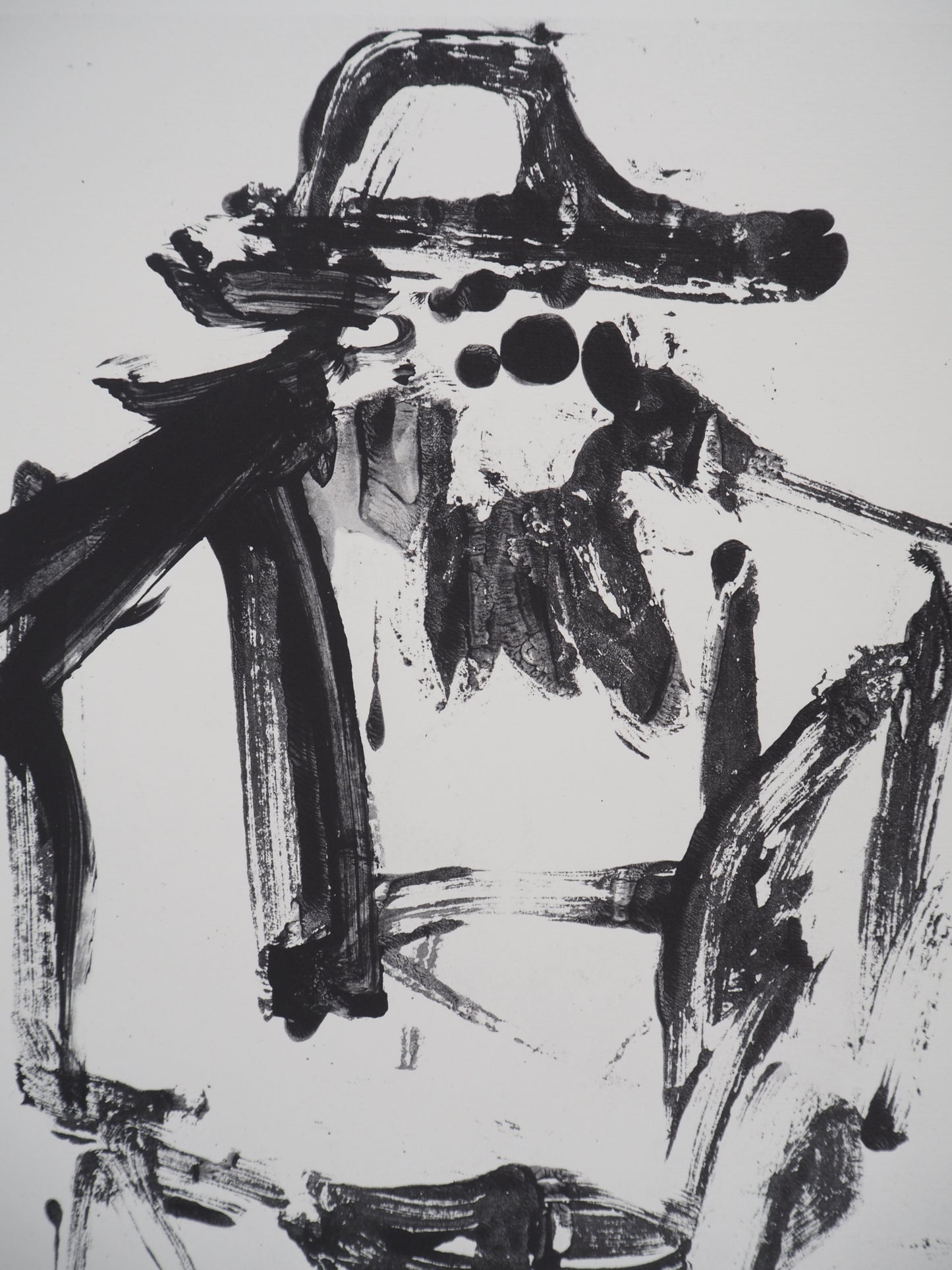 Willem DE KOONING : Homme au chapeau - Lithographie