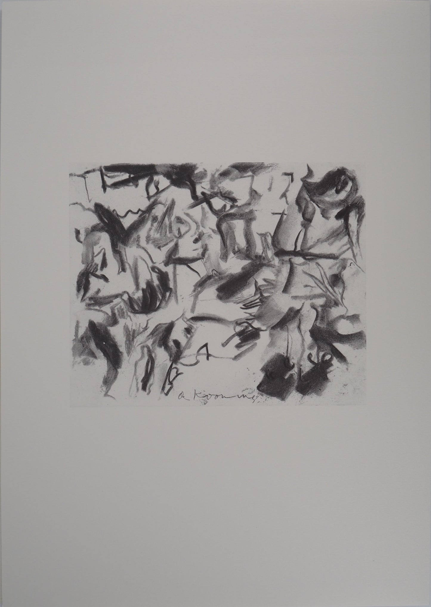 Willem DE KOONING : Atelier américain - Lithographie signée