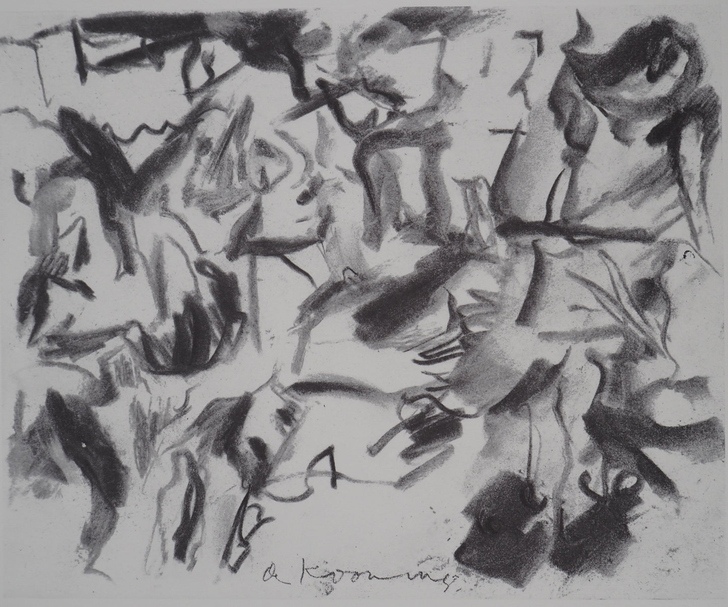 Willem DE KOONING : Atelier américain - Lithographie signée