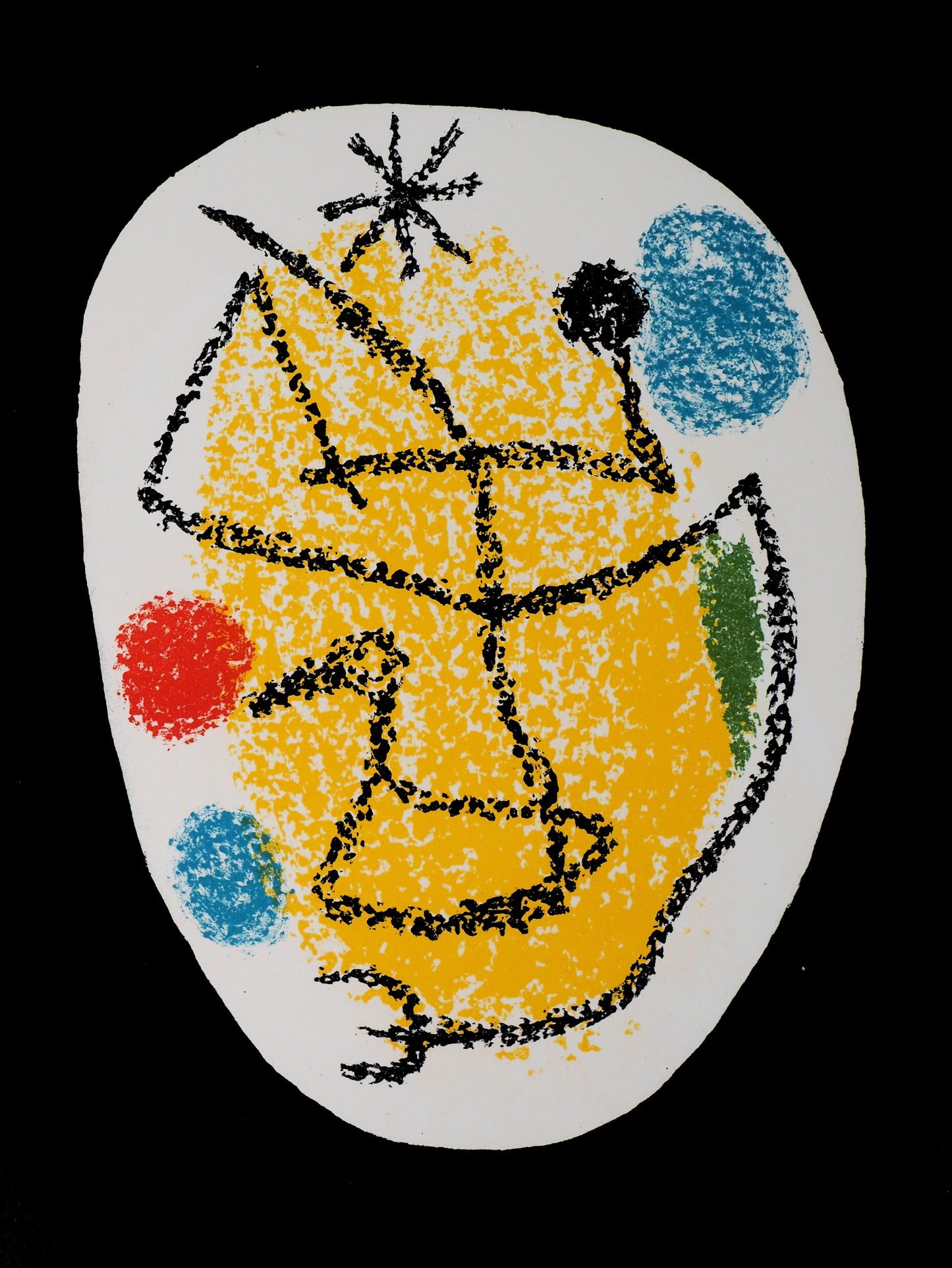 Joan MIRO : Trois poches de couleurs - Lithographie originale