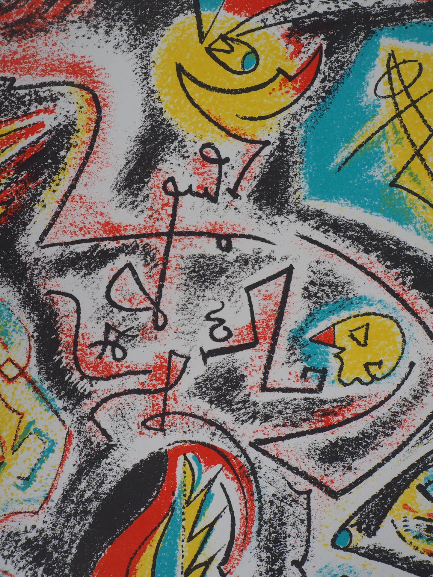 André MASSON : Personnage sous les étoiles - Lithographie originale