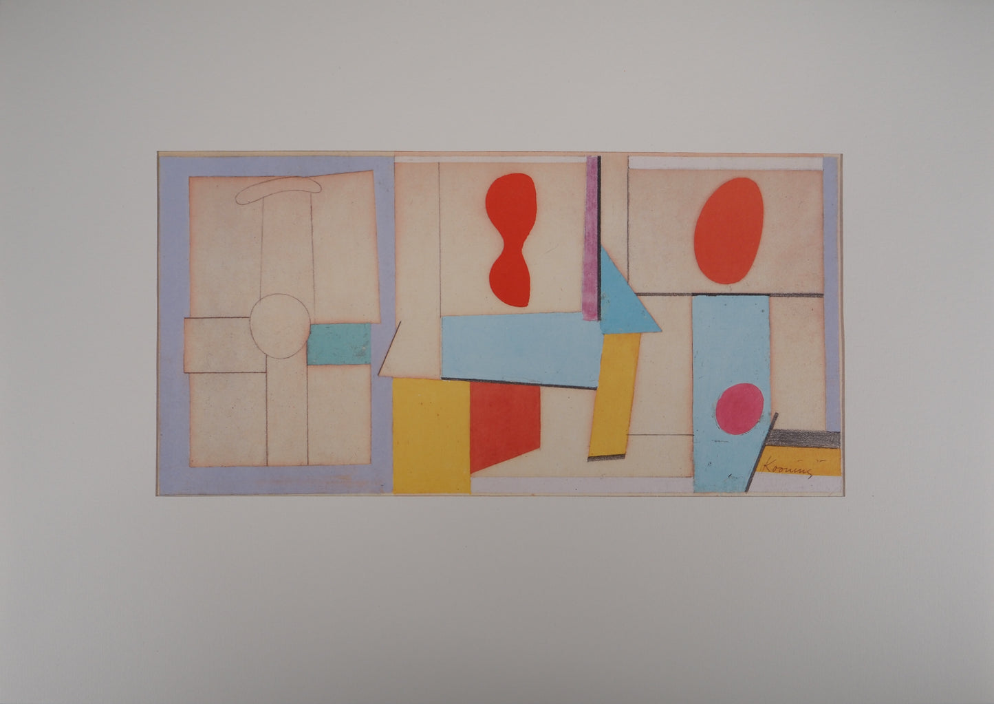 Willem DE KOONING : Intérieur abstrait - Lithographie signée