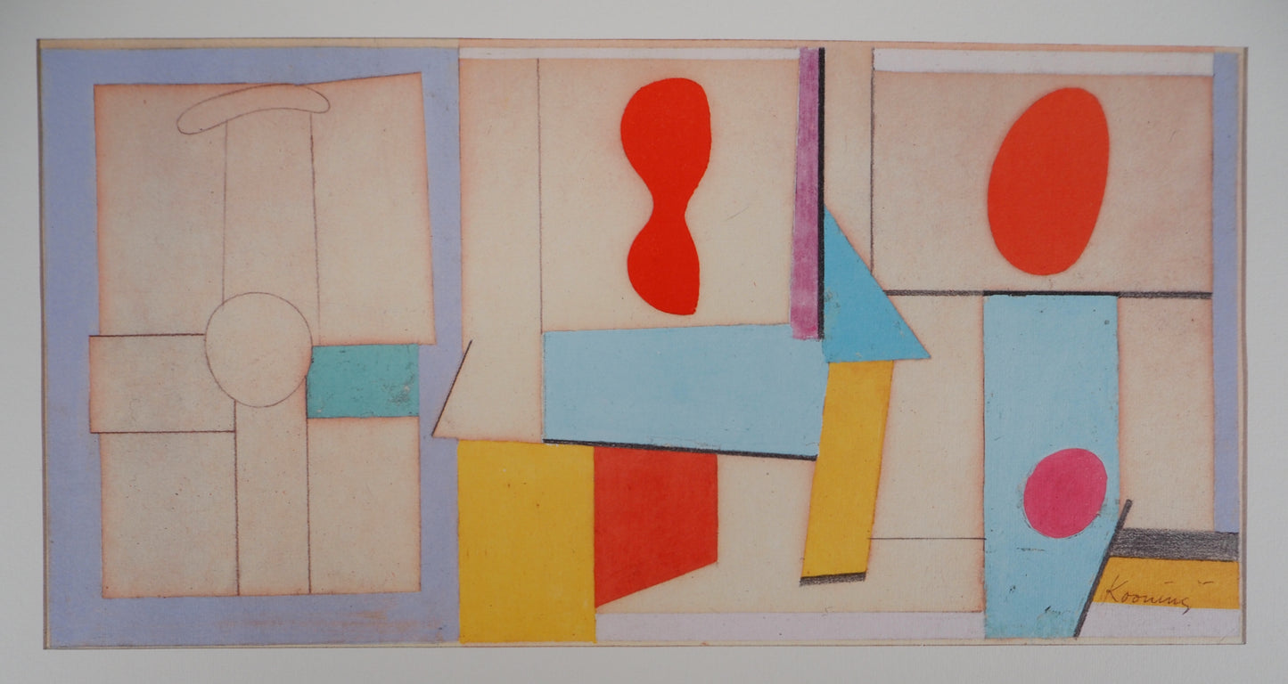 Willem DE KOONING : Intérieur abstrait - Lithographie signée