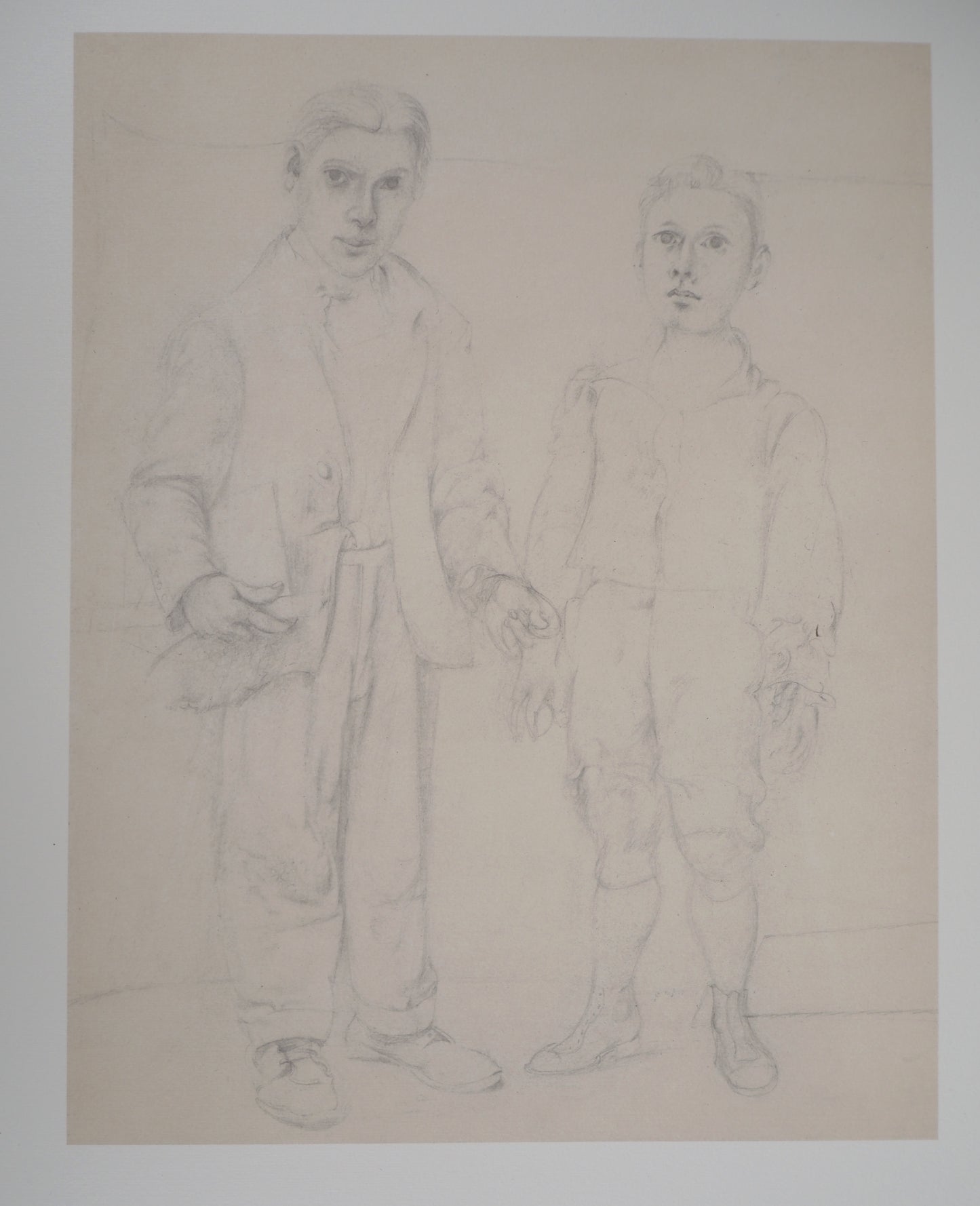 Willem DE KOONING : Autoportrait avec un frère imaginaire - Lithographie