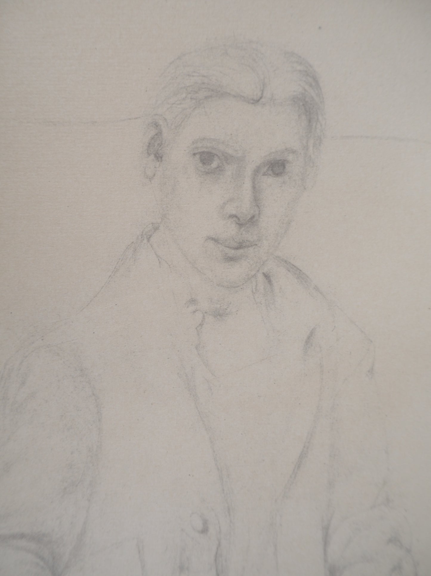 Willem DE KOONING : Autoportrait avec un frère imaginaire - Lithographie