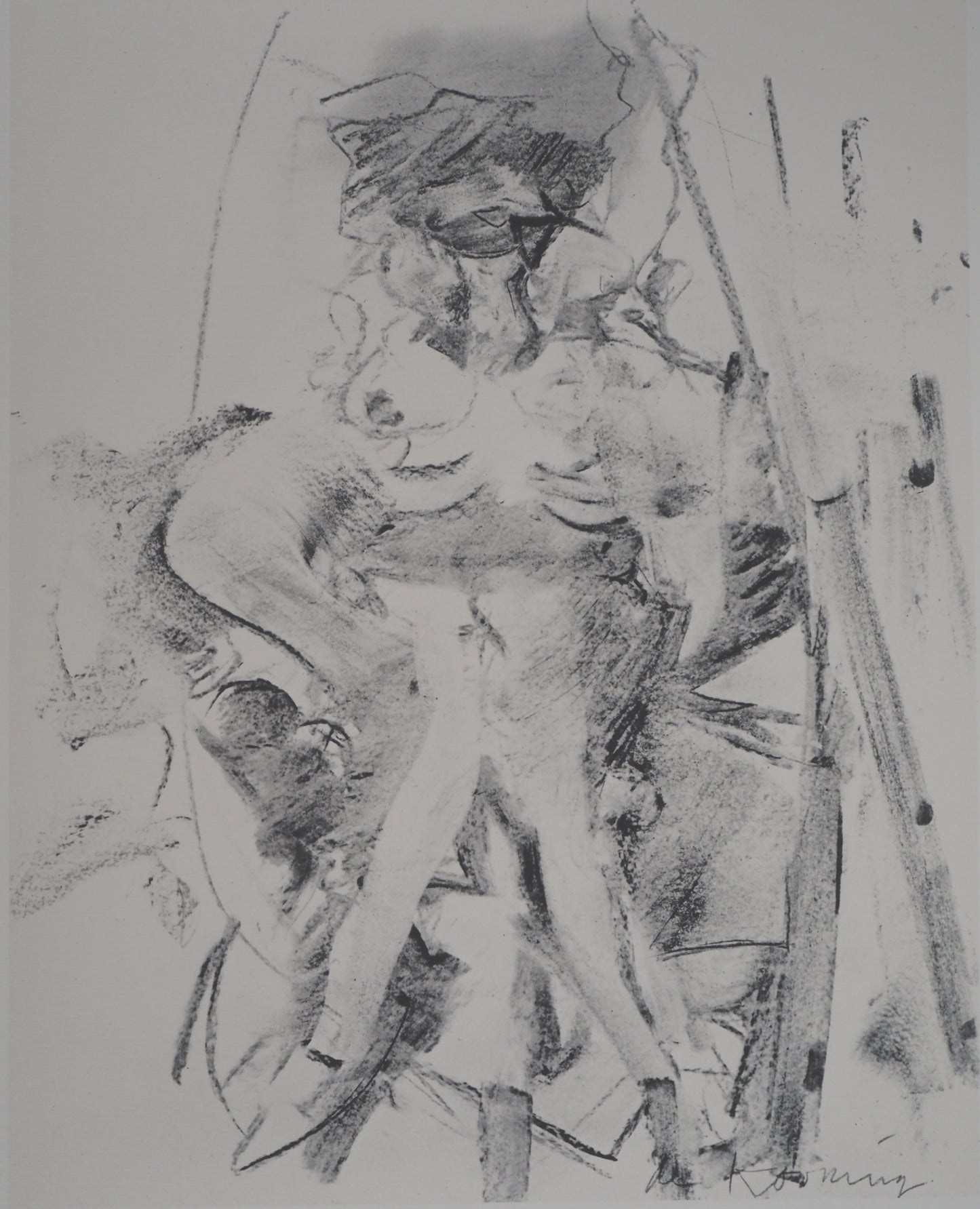 Willem DE KOONING : Femme à la barque - Lithographie signée